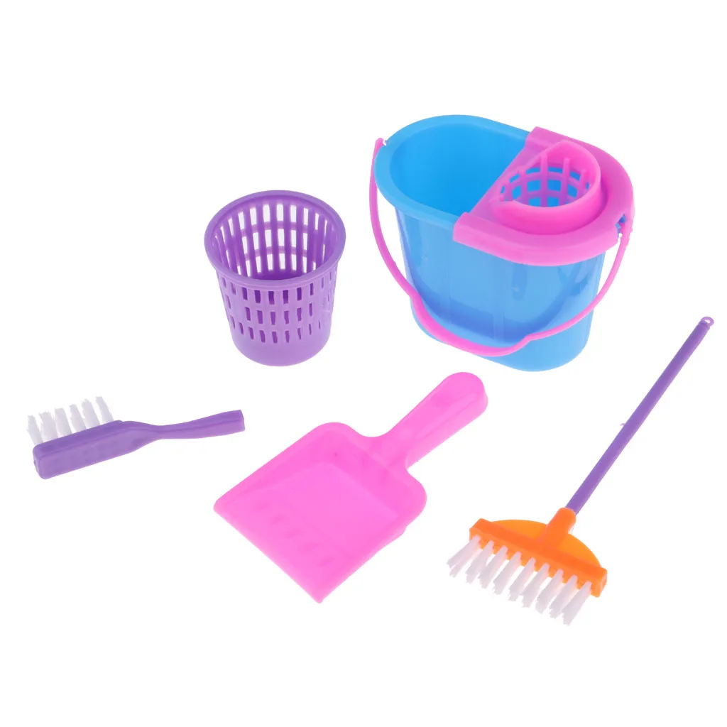 Dollhouse Nursery Room Simulation Baby Cleaning Tools Set Furniture Toy for MellChan 9-11inch Reborn Doll Playset Toy