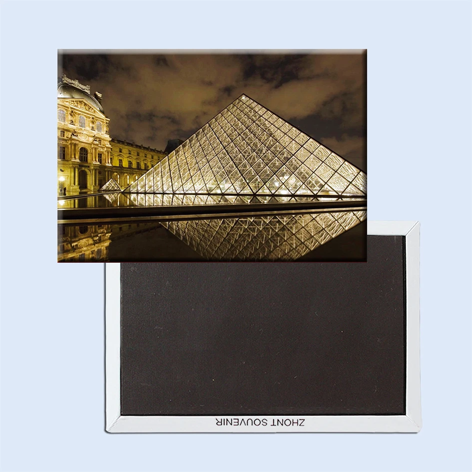 Louvre museum, Arc DE triomphe, Paris France tourist souvenirs, magnetic fridge magnets, home decoration crafts