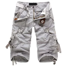 Summer Men's Army Military Work Short Casual bermuda Loose Cargo Shorts Men Fashion Overall Military Short Trousers