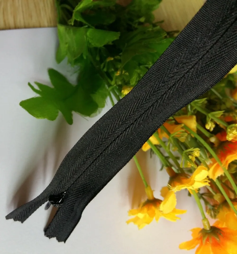Alipress 28cm black Invisible Zippers 10PCS 3 DIY Nylon Coil Zipper