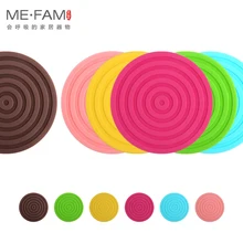 Универсальный настольный Защита силиконовый коврик красочные столешницы украшения теплоизоляция Нескользящие подставки круглый пульсация Кубок Pad