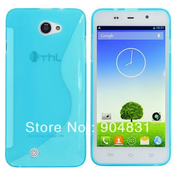 Free shipping 2013 Newest High Quality silicon case for THL w200 phone white red blue gray four color in stock |