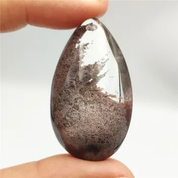 

Genuine Natural Red Phantom Necklace Pendant Water Drop 36x21x18mm Women Man Ghost Garden Anniversary Gift Drop Shipping