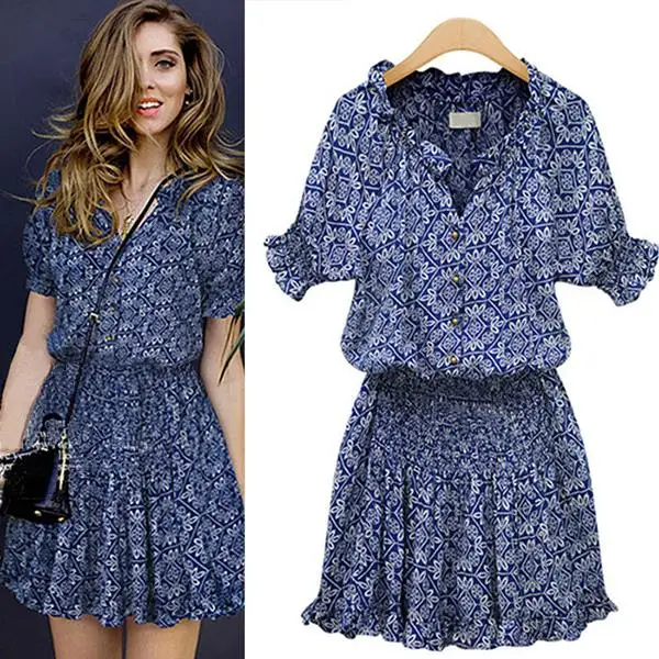 Image of short casual cotton dresses