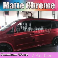 Luxo Bronze Red Satin Chrome Envoltório de Vinil Carro Embrulhar em Película Para styling Veículo Com Ar Rlease matt Folha de cromo 1.52×20 m/Roll