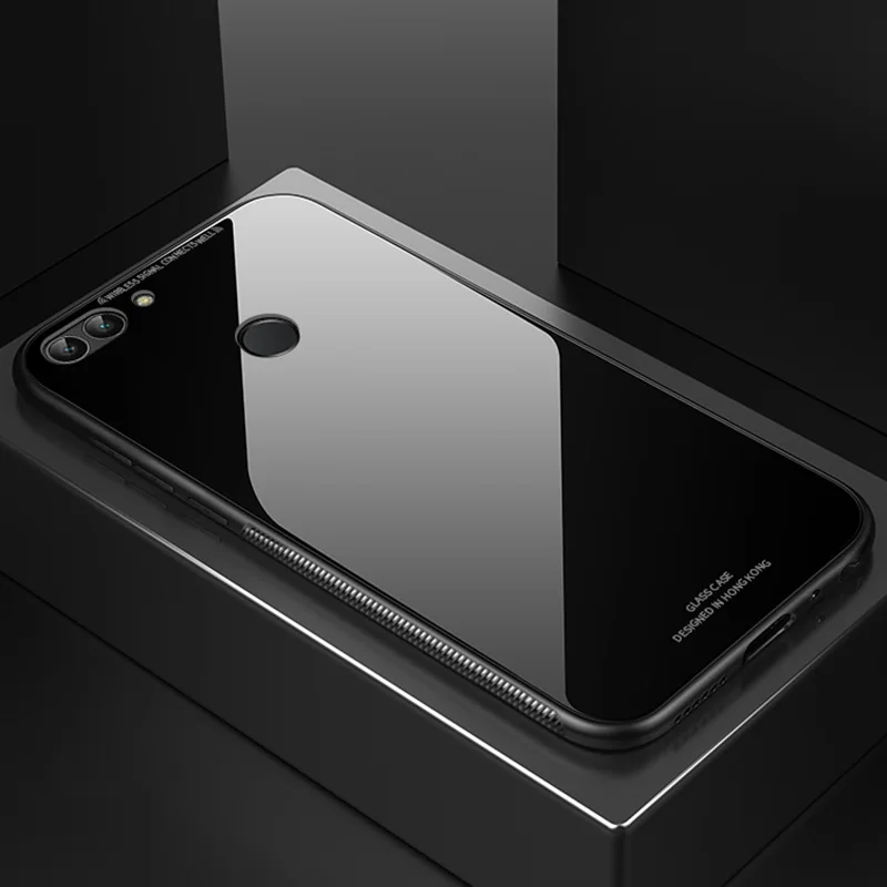 Чехол для Xiaomi Mi 8 Lite, роскошный глянцевый чехол из закаленного стекла с силиконовой рамкой, Жесткий Чехол для задней Xiaomi Mi 8 8X, ударопрочный корпус