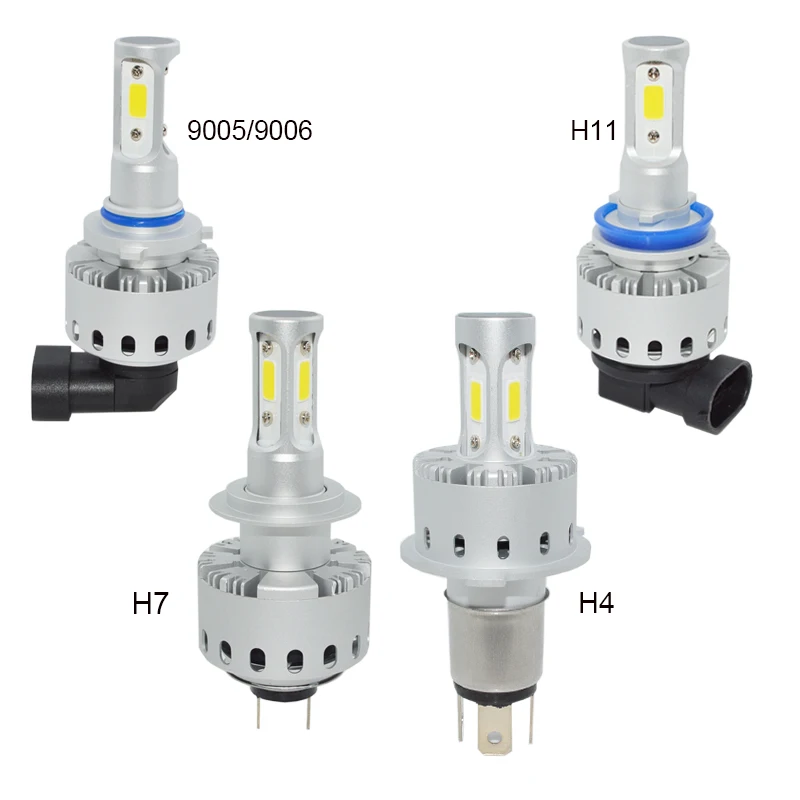 

2pcs High power 90W 12000LM H4 Led Car Headlight H7 LED H8 H9 H11 HB4 9006 9005 HB3 COB LED Headlight Bulb
