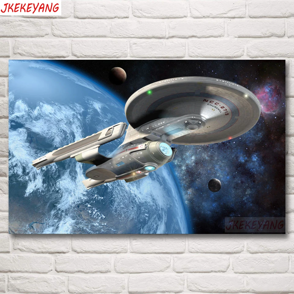 

Full Square/round Drill 5D DIY Diamond Painting "Star Trek Spaceship" Embroidery Cross Stitch Mosaic Home Decor Y3255