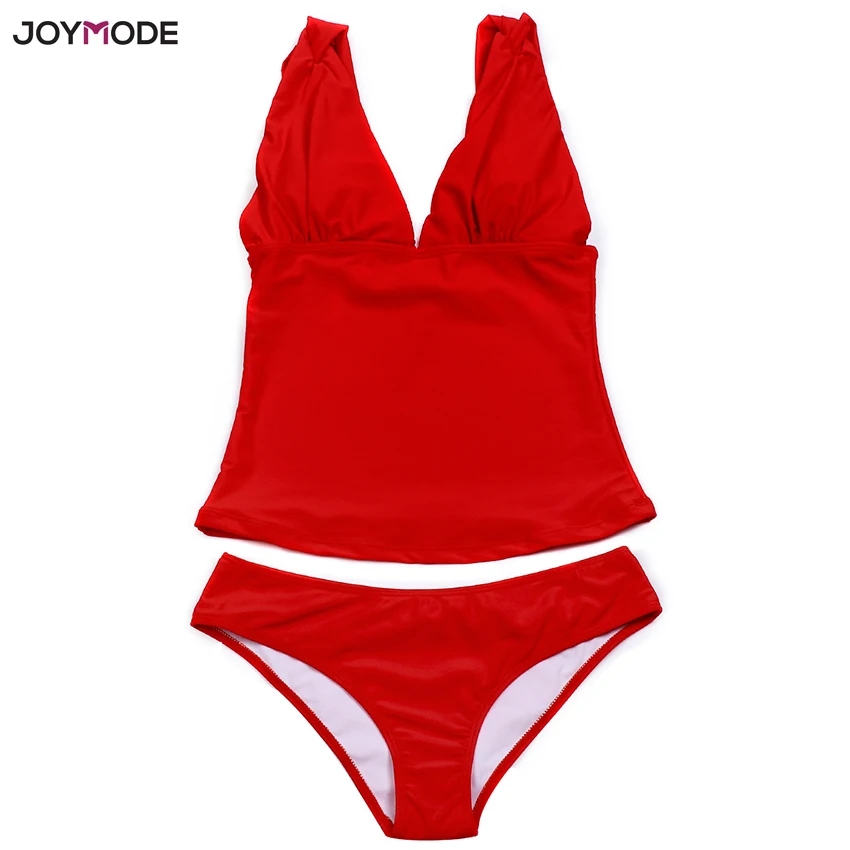 JOYMODE 2018 новые женские сексуальные красные бикини с глубоким V образным вырезом