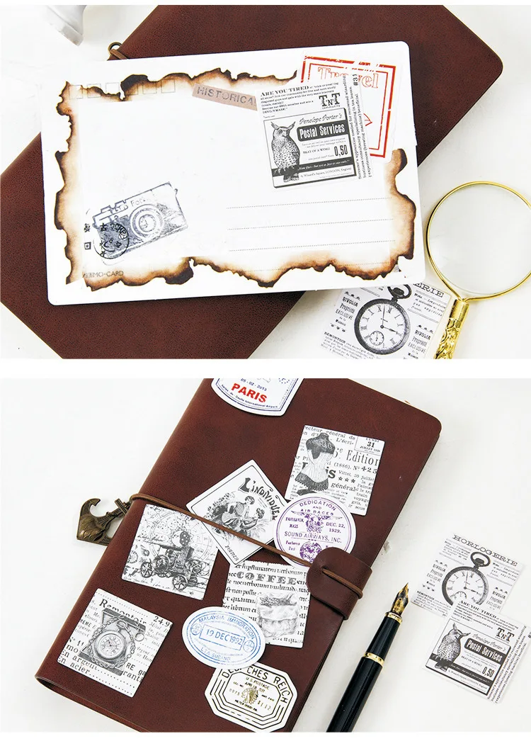 Ретро Современная жизнь декоративные наклейки клей наклейки DIY украшения Дневник коробка с наклейками посылка