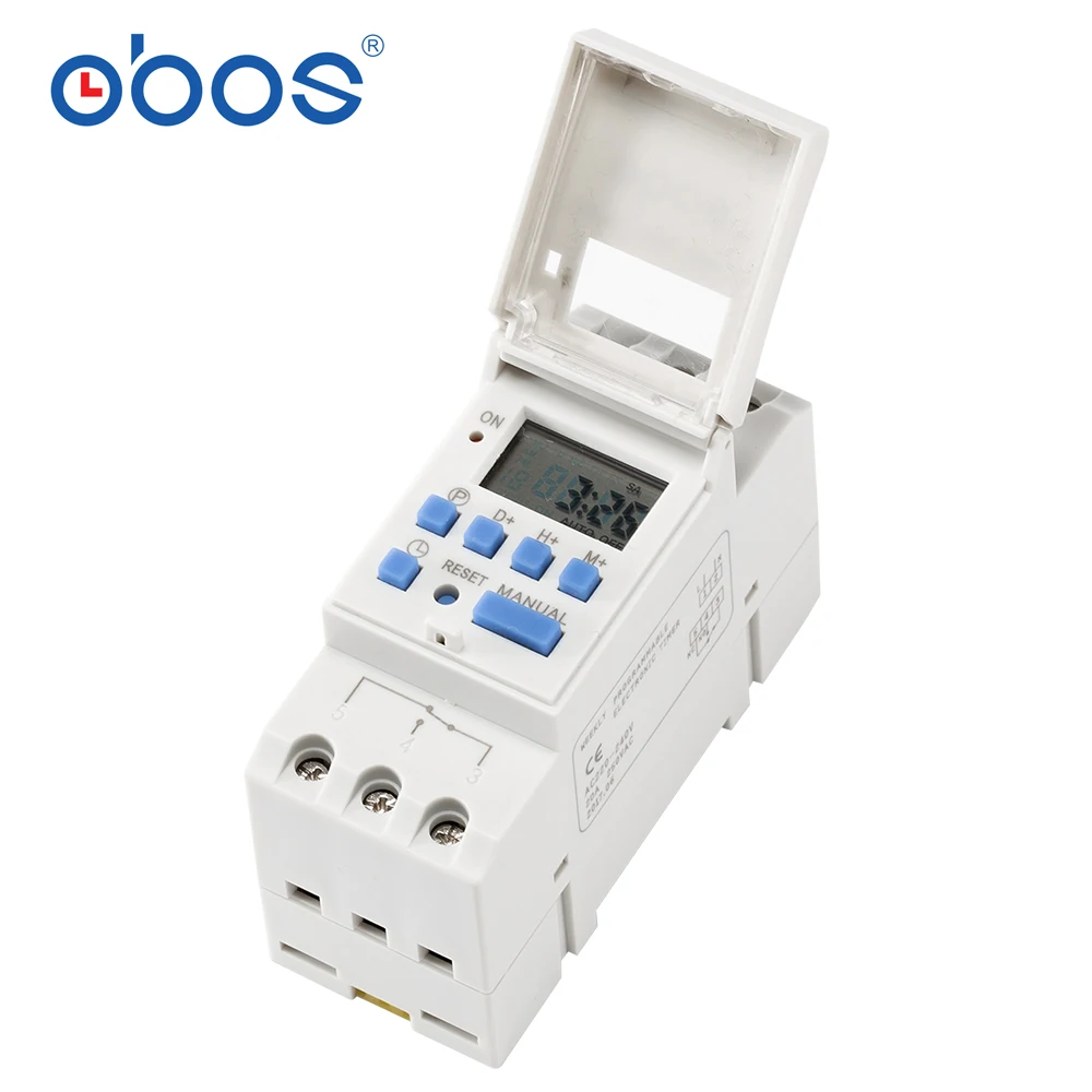 Best-selling 7-day programmable digital time switch relay timer control AC 220V 240V 110V DC12V 24V 16A DIN rail mounting BS26