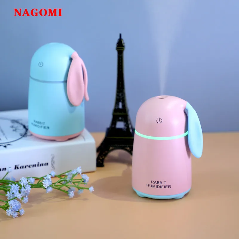 

170ML USB Ultrasonic Air Humidifier Cute Rabbit Aromatherapy Essential Oil Diffuser For Home Office With LED Night Light