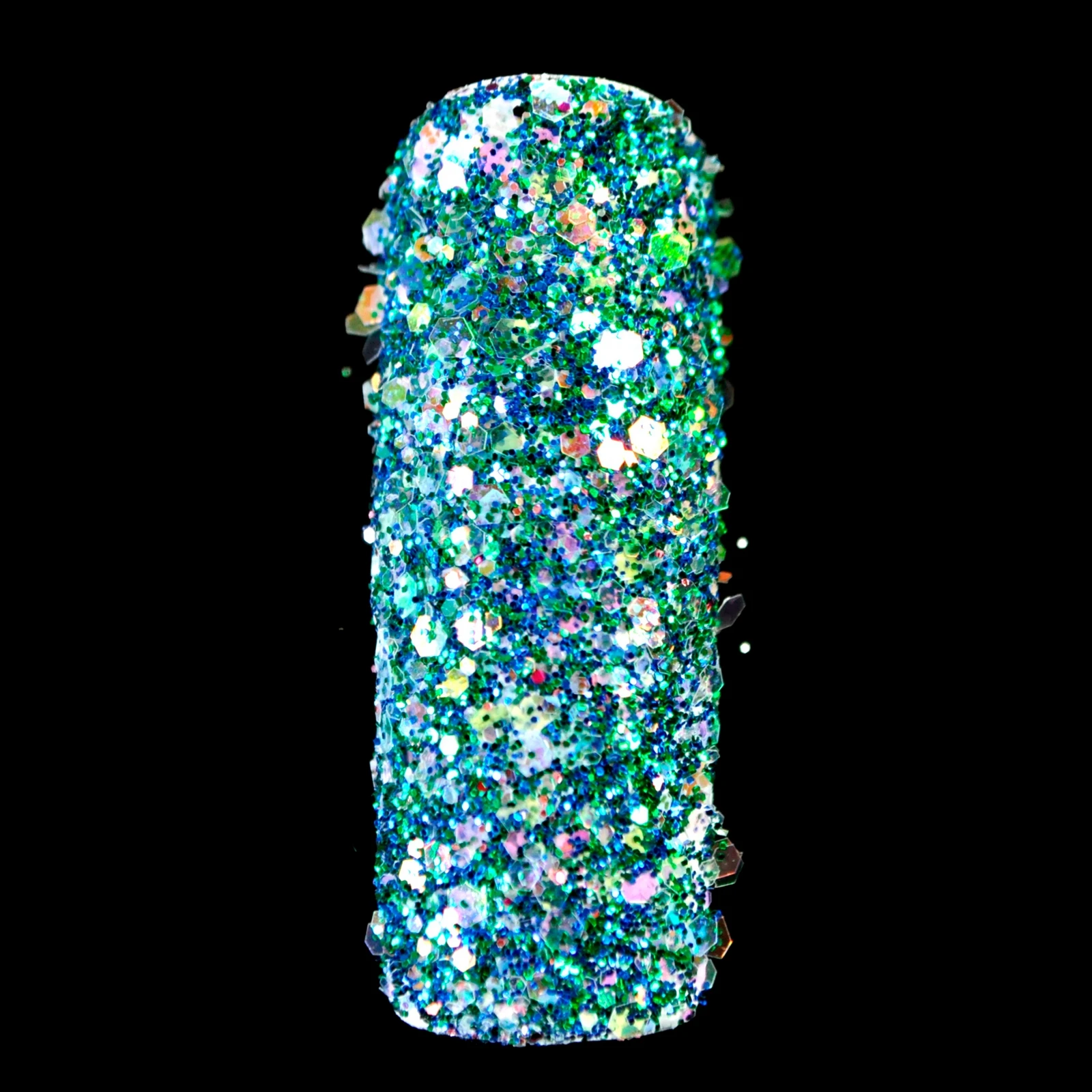 Nails Art Powder Mixed Reflective Hexagon Nails Glitter Powder Mix Size