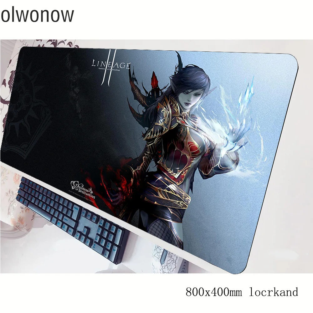 Lineage 2 коврик для мыши геймер 80x40 см игровой подарок на Хэллоуин notbook Настольный