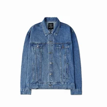 2016 Fashion jean JACKEN Justin Bieber Denim Jacken Hiphop Jeans Übergroße Jeansjacke männer streetwear AMY383