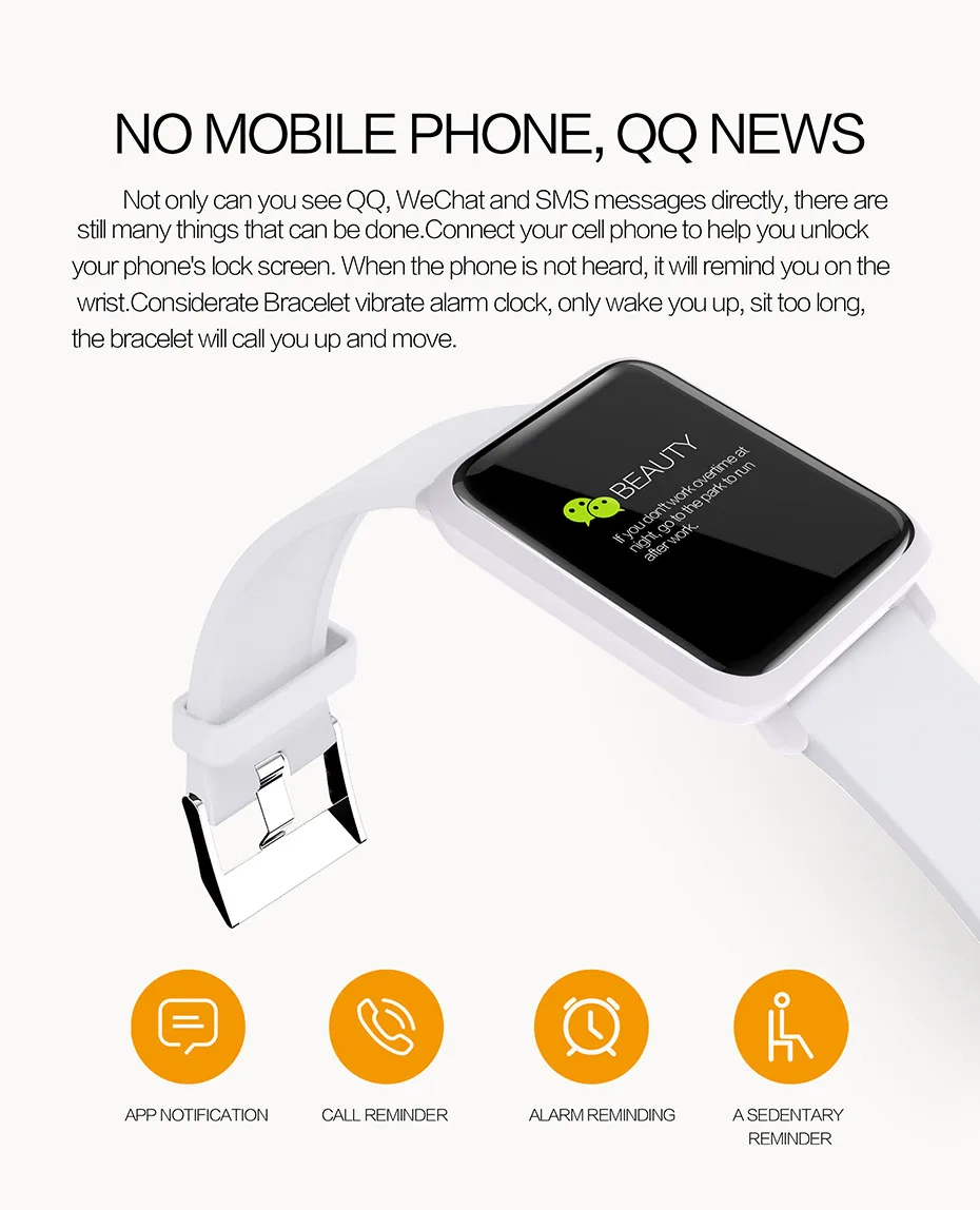 COLMI Smart Watch M28 IP68 Waterproof Bluetooth Heart Rate Blood Pressure Smartwatch for Xiao mi Android IOS Phone 4