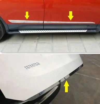 

For Toyota RAV4 2013-2018 304 S.steel Rear TRUNK Side door molding chrome trim