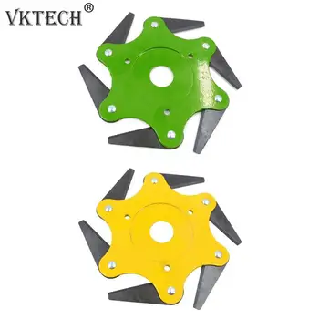 

6T Blade Garden Lawn Mower Blade Manganese Steel Mower Grass Trimmer Head Garden Brush Cutter Blade Agricultural Garden Tools