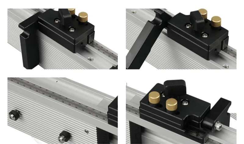 450 мм/600 мм/800 мм Miter Gauge алюминиевый забор с флип-стопом алюминиевый профиль 70 мм Высота t-треков для деревообработки DIY инструмент