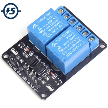 

5pcs 2 Channel Relay Module for Arduino Uno R3 Raspberry Pi Relay Interface Board Raspberry Control Board with Optocoupler