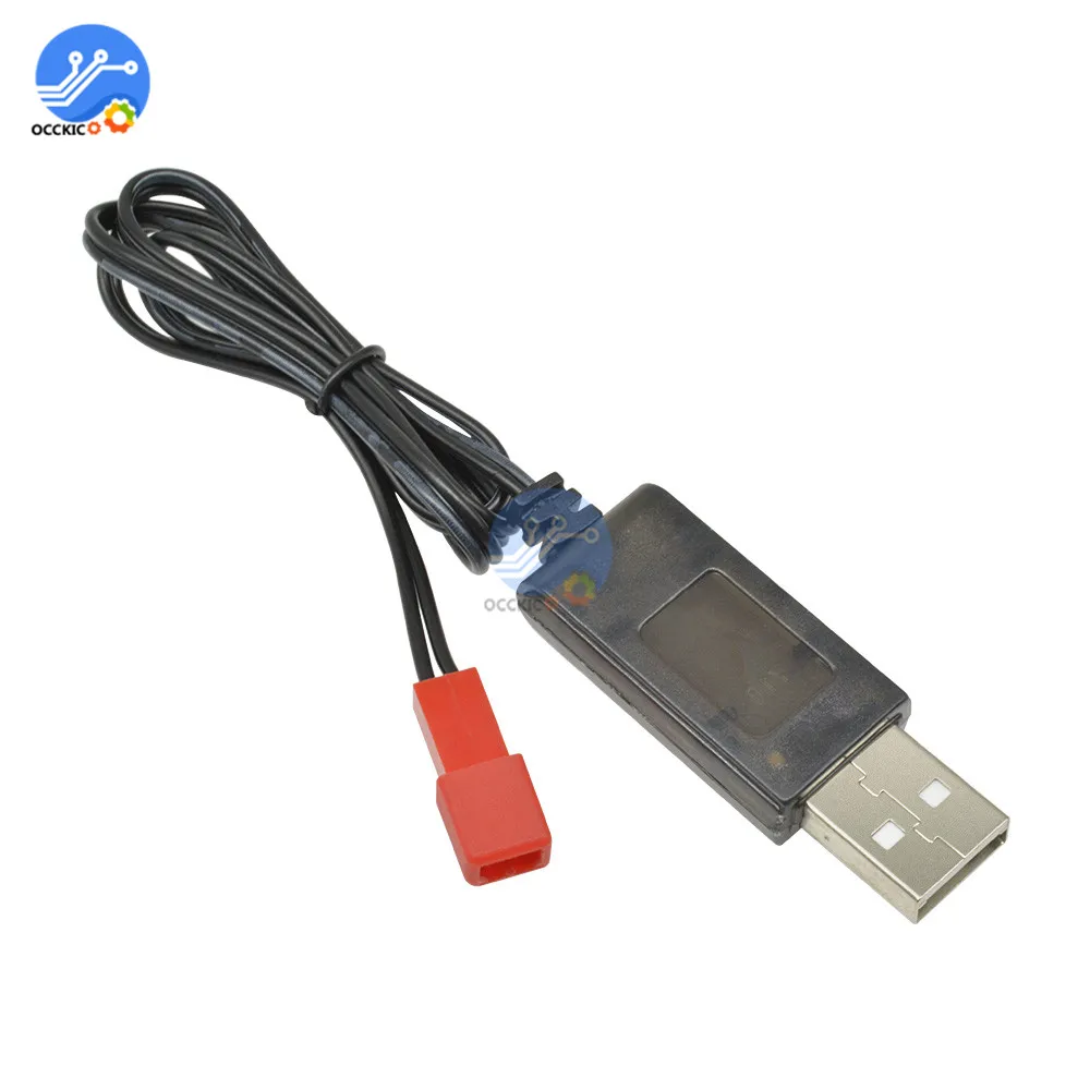 3,7 V 500mA выход 1S Lipo литиевая батарея USB кабель Зарядное устройство Красный JST Женская головка