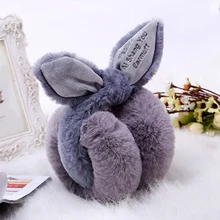 Регулируемый! Элегантные зимние наушники с кроличьим мехом для женщин, теплые наушники, теплые наушники, подарки для девочек, модный бренд