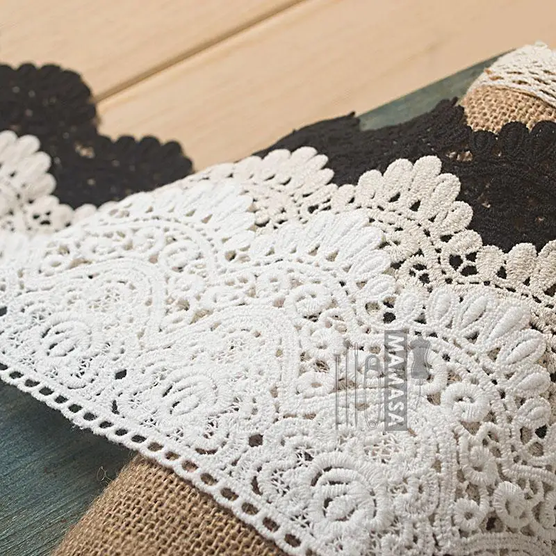 

M0902 9cm thick cotton straight edge soluble embroidery lace accessories DIY craft materials hot sale