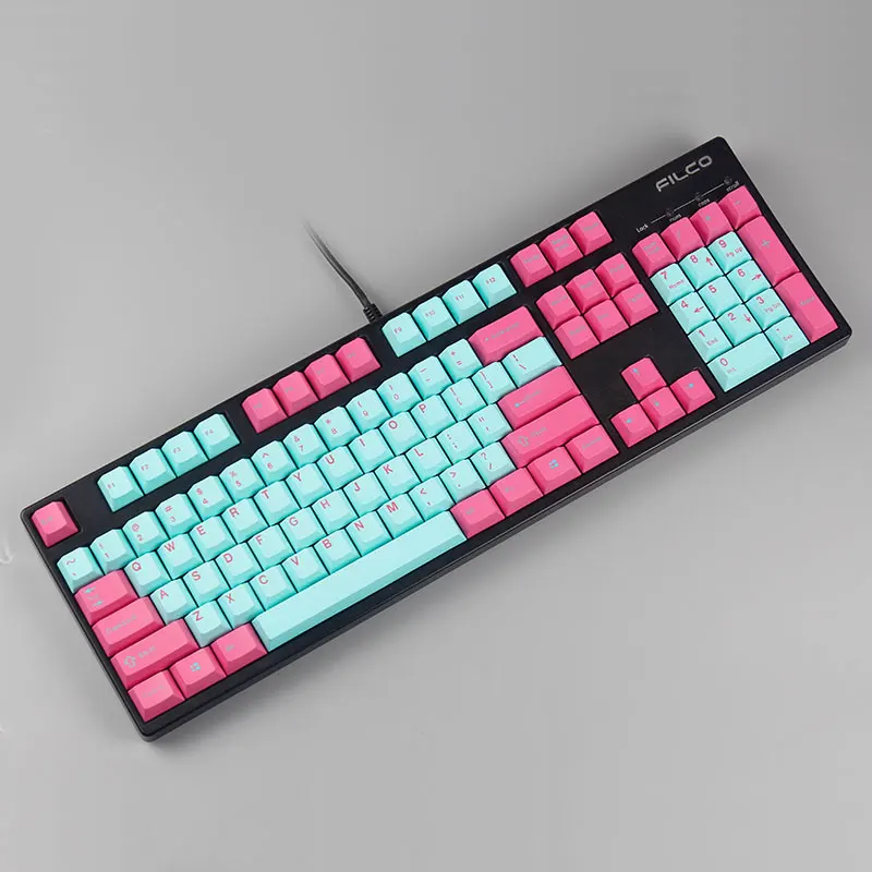 Новое поступление pbt keycap Вишневый Профиль Двойной снимок 106 клавиш 3494 колпачки