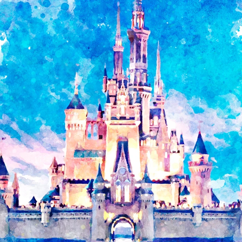 Castle Canvas Art Painting Detail Picture