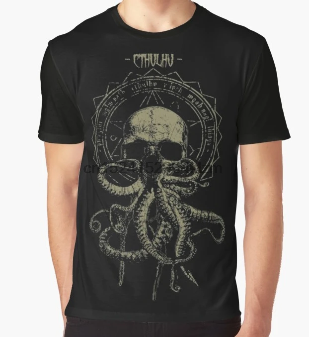 

All Over Print T-Shirt Men Funy tshirt cthulhu(1) Short Sleeve O-Neck Tops Tee women t shirt