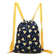 Модная парусиновая походная сумка на шнурке портативный повседневный рюкзак для женщин Дорожная сумка через плечо школьный рюкзак для девочек Сумка