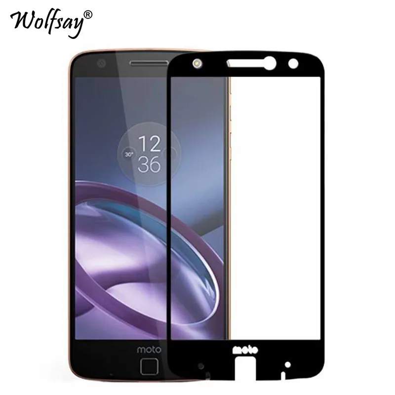 

For Glass Motorola Moto Z Screen Protector Tempered Glass for Motorola Moto Z XT1650 Full Cover Glass Curved Edge Film 5.5 inch