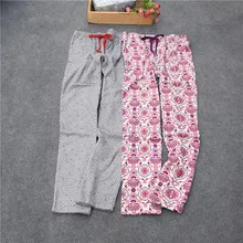 Брюки для девочек для женщин хлопок тканые вельвет гостиная сон низ мотобрюки цветок спальный Длинные