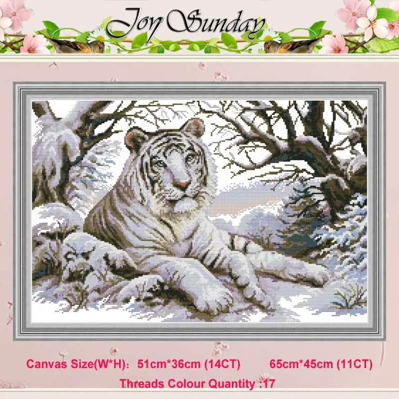 

Tiger animals painting counted 11CT 14CT Cross Stitch Set DIY DMC Chinese Cross-stitch Kit Embroidery Needlework home decor