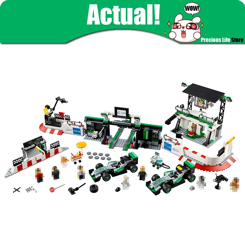 

Lepin 28006 Genuine Super Racer The AMG PETRONAS Formula Team Set Children Educational Building Blocks Bricks Toys Gifts 75883