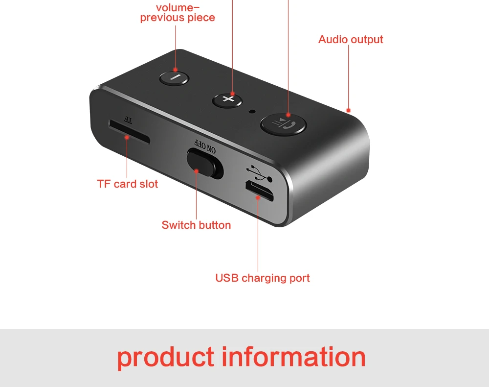 Беспроводной аудио Bluetooth ресивер дополнительный громкоговоритель автомобильный комплект адаптер передатчик громкой связи с разъемом 3,5 мм для компьютера телефона дома