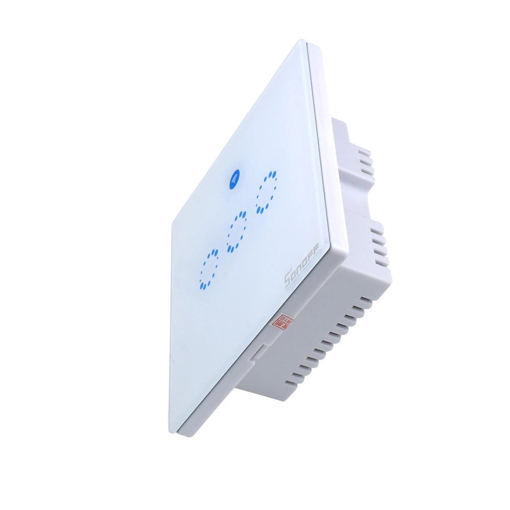 Interruptor de Parede 86 tipo Gang Sonoff t1 ue Reino Unido Smart Wi fi rf 433 e app e touch Control Wall Light Mudar 1 e 2 e 3 Toque Casa Inteligente - Image 5