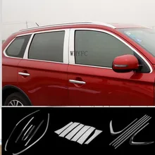 20 шт. для Mitsubishi Outlander автомобильный корпус из нержавеющей стали, стекло, окно, украшение, столб, средняя полоса, отделка рамы
