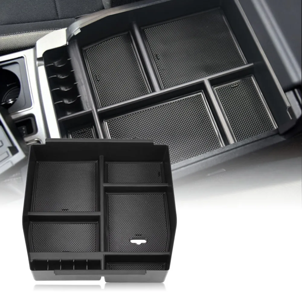Car Storage Tools Box Center Console Interior Armrest Organizer Tray for F150 |