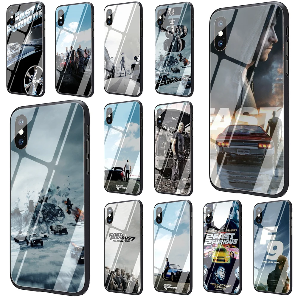 

Fast & Furious and Paul Walker Tempered Glass Phone Cover Case for iphone 5 5S 6 6S Plus 7 8 Plus X XS XR 11 Pro Max