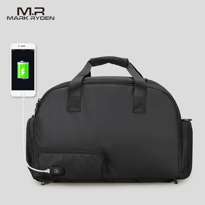 Mark Райден Для мужчин Дорожная сумка большая Ёмкость Водонепроницаемый сумки для Для мужчин Бизнес Многофункциональный USB для подзарядки