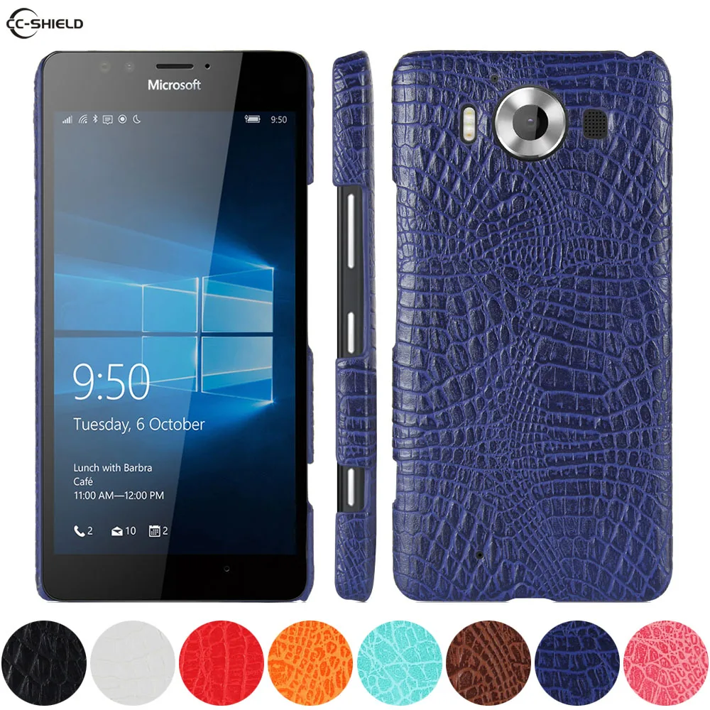 Кожаный чехол для Microsoft Lumia 950 Dual RM-1118 RM-1104 телефон вместительная Середина чехол для Nokia Lumia950 RM 1118 1104 Жесткий Чехол для ПК