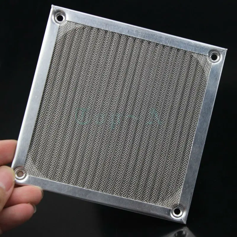 12cm 120mm High Quality Aluminum PC Computer Cooling Fan Filter Silver Dustproof