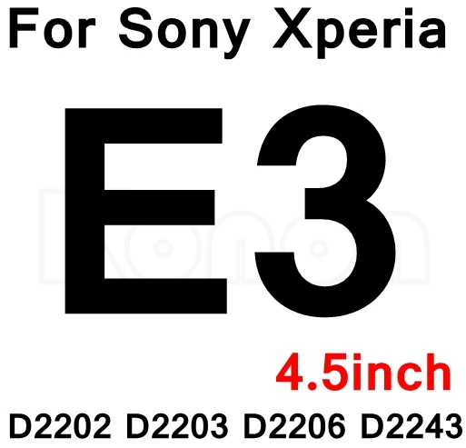 Закаленное Стекло для sony Xperia E3 E4 E4G E5 M2 M4 M5 C3 C4 C5 T2 T3 Экран защитная плёнка для НУА Вэй для dvb T C E на возраст 3, 4, 4G, 5 м 2 - Цвет: For sony E3