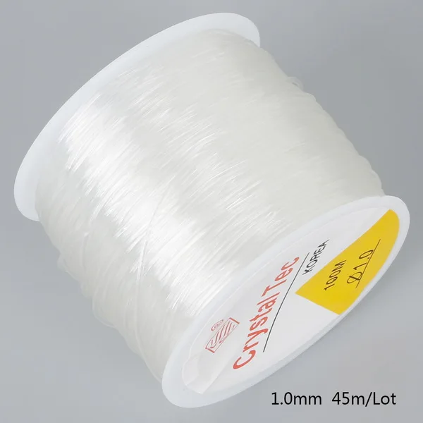 Dia 0.5/0.6/0.8/1.0mm Transparent Crystal Elastic Wire/Cord/String/Thread Korea Round Elastic Line Beading Cord for DIY Jewelry - Цвет: as picture