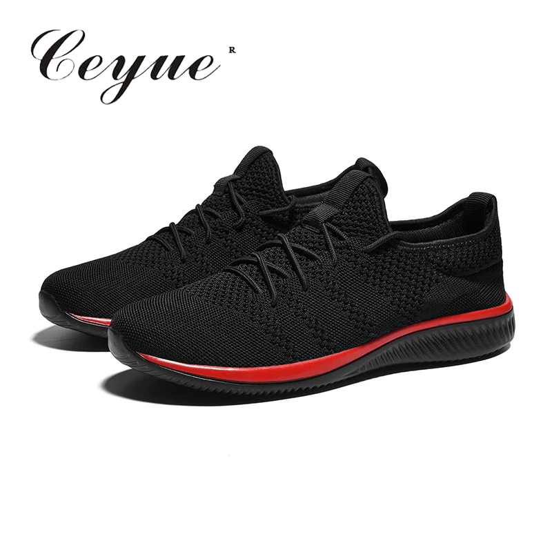 

2019 Men's Lightweight Sport Casual Shoes zapatos de hombre Lace-Up Mesh Breathable Comfortable Outdoor Casual Shoes Size 39-44