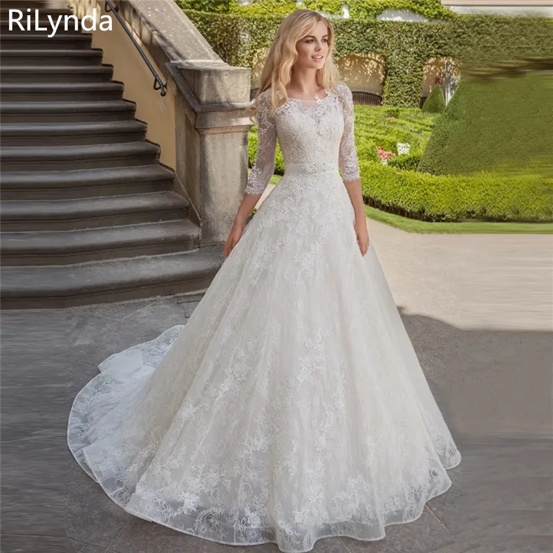 Vestido de Noiva/ свадебное платье принцессы с открытыми плечами, с аппликацией, кружевное бальное платье для невесты, платье для невесты