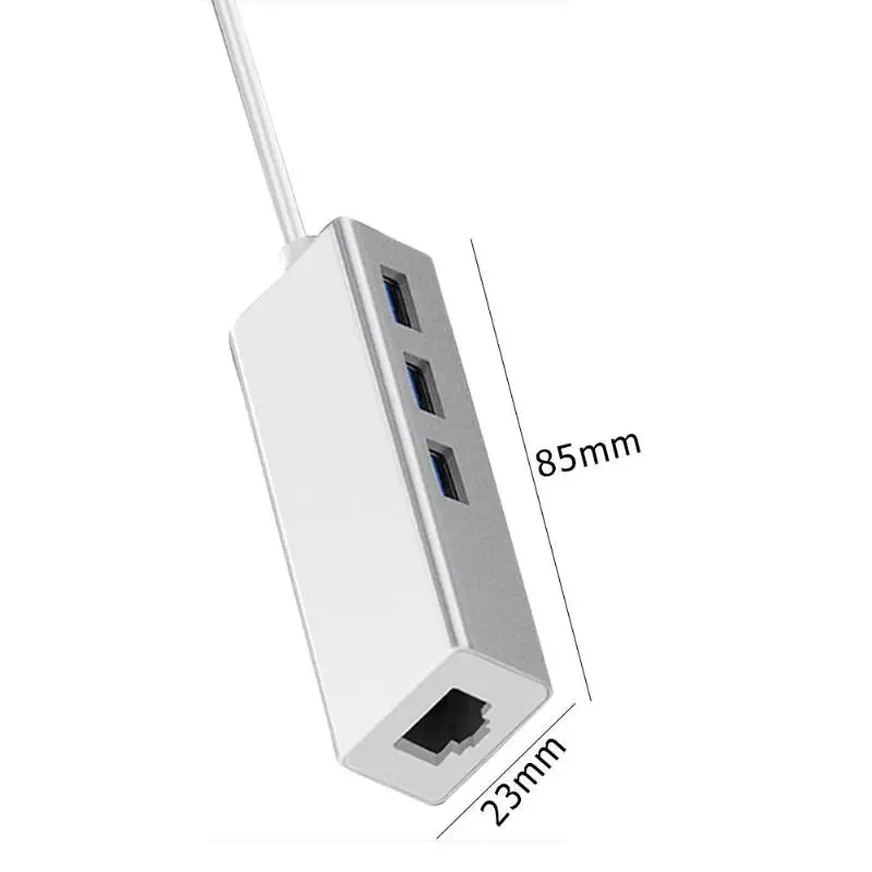 ALLOYSEED 4 в 1 usb-хаб USB 3,0 RJ45 LAN Сетевой конвертер Кабель-адаптер разветвитель функция Wake-on-LAN Совместимость с USB2.0