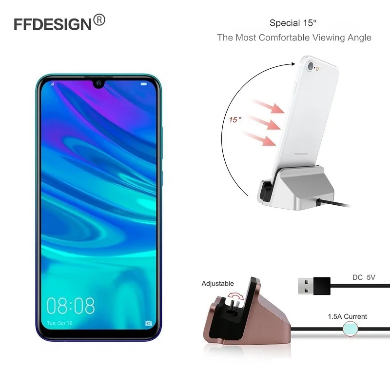 

USB Charger Dock Station for Huawei P Smart 2019 Honor 10 9 8 Lite 8X 8C 8A 7A 7X Charging Dock Stand Base Cradle Sync Docking