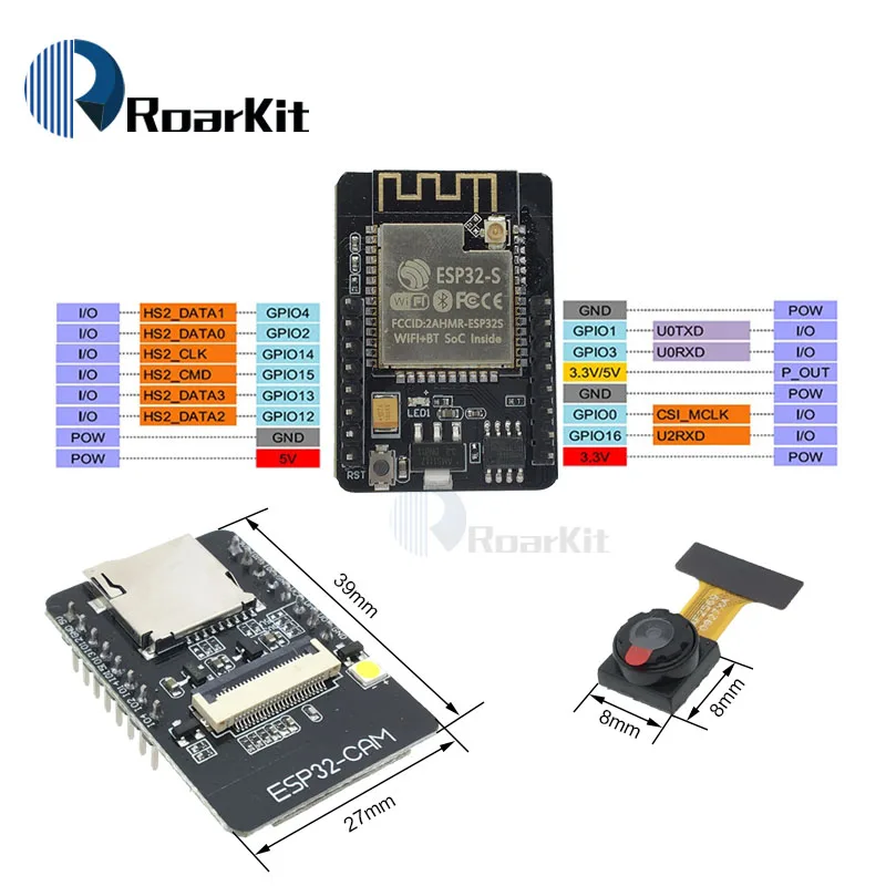 ESP32-CAM беспроводной доступ в Интернет Wi-Fi модуль ESP32 серийный wi-fi ESP32 CAM макетная плата 5V Bluetooth с OV2640 Камера модуль для Arduino